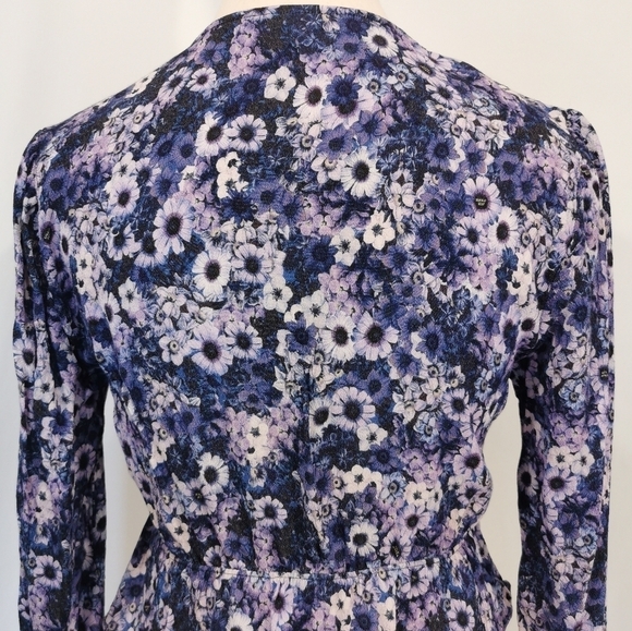 Aritzia's Sunday Best Tie Front Cropped Ruffled Peplum Blouse - Sz S - Picture 6 of 10